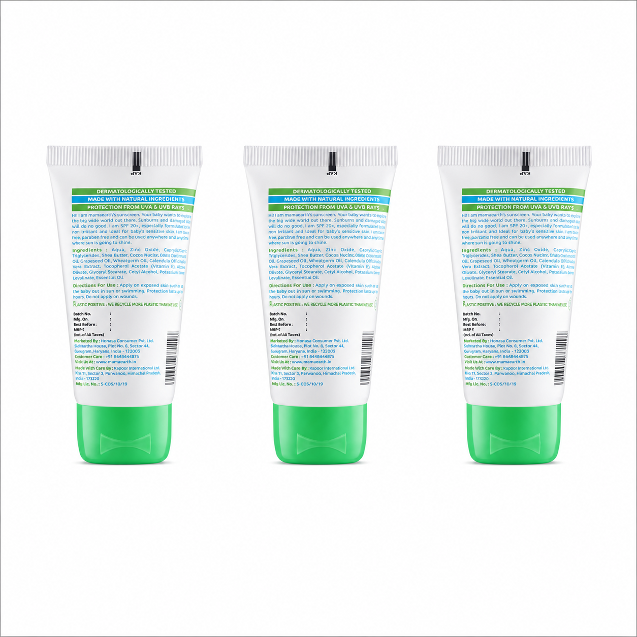 Mamaearth Mineral Based Sunscreen, Pack of 3 X 50ml - Image 2 - Buy from Indicrest