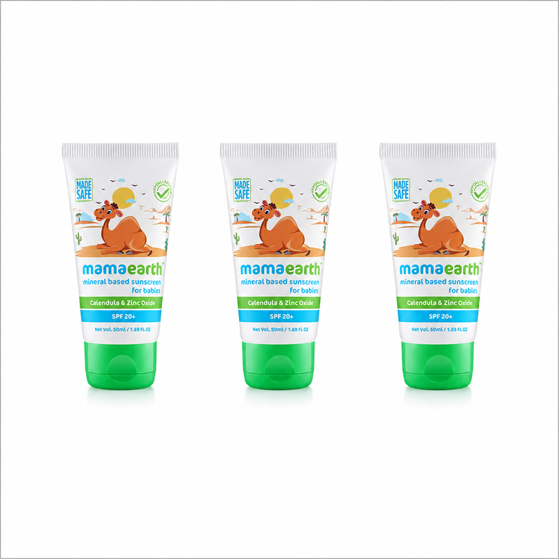 Mamaearth Mineral Based Sunscreen, Pack of 3 X 50ml - Buy from Indicrest