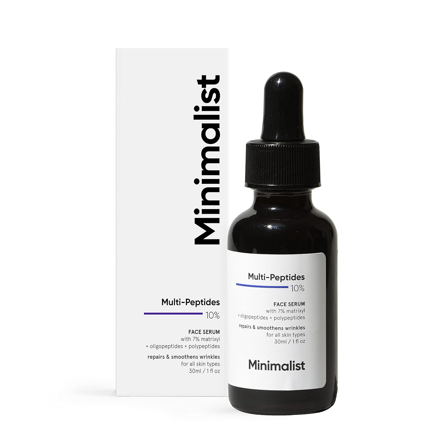 Minimalist Multi-Peptides 10% Face Serum, 30ml - Indicrest