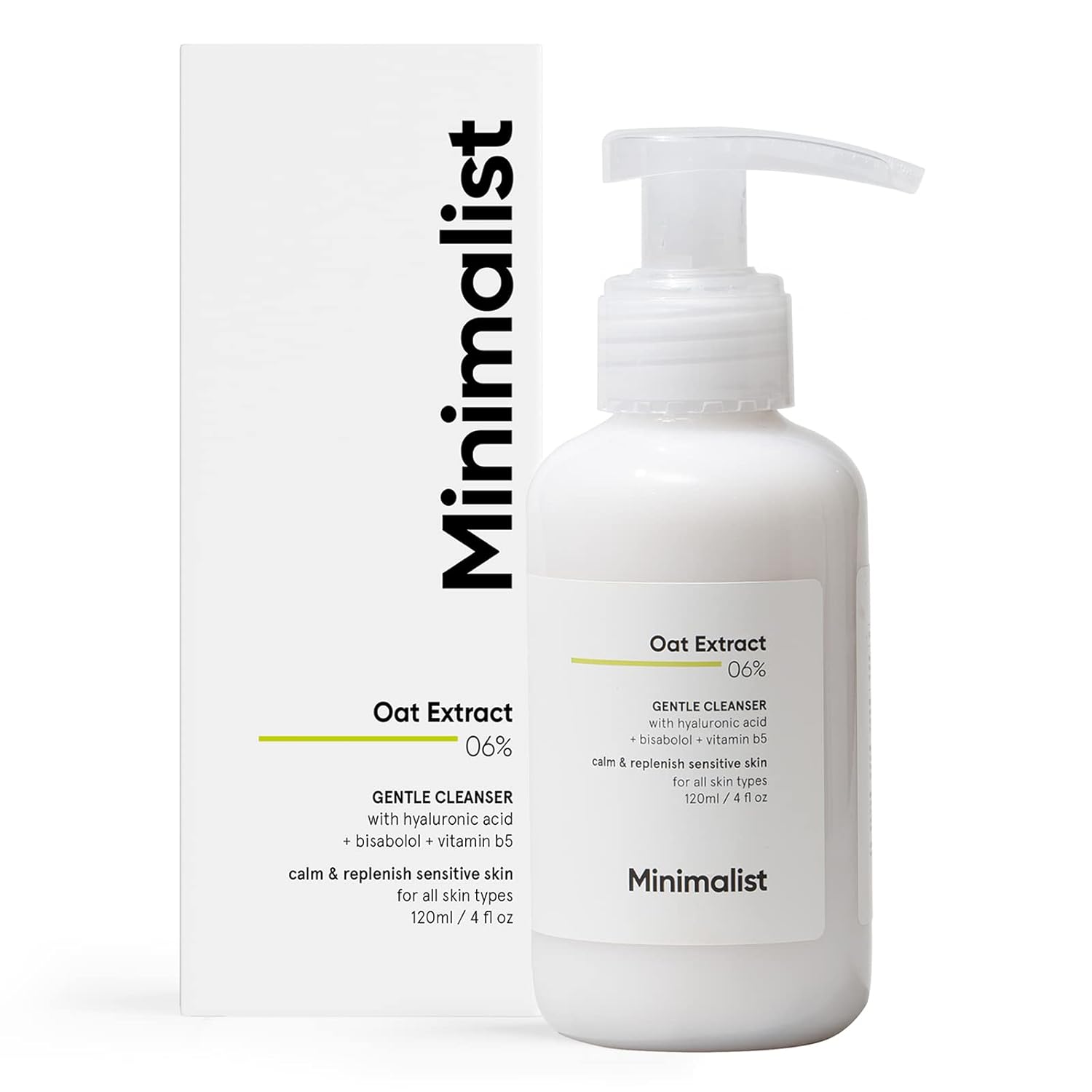 Minimalist Oat Extract 6% Gentle Cleanser, 120ml - Indicrest