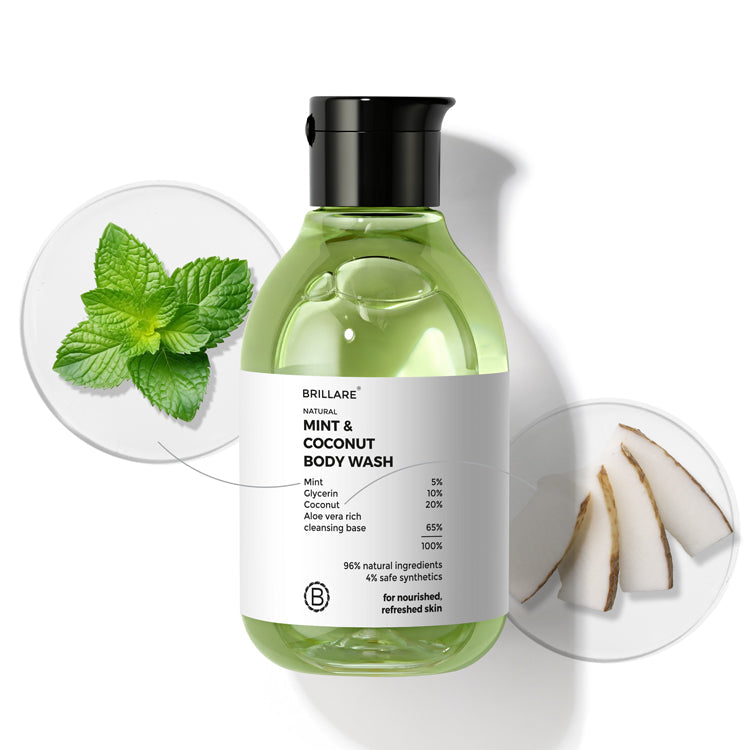 Brillare Mint & Coconut Body Wash, 200ml - Buy from Indicrest