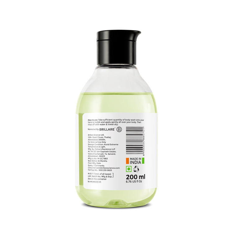 Brillare Mint & Coconut Body Wash, 200ml - Image 7 - Buy from Indicrest