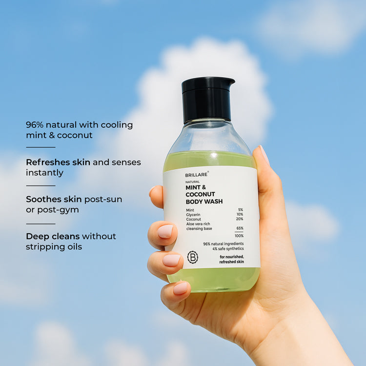 Brillare Mint & Coconut Body Wash, 200ml - Image 3 - Buy from Indicrest