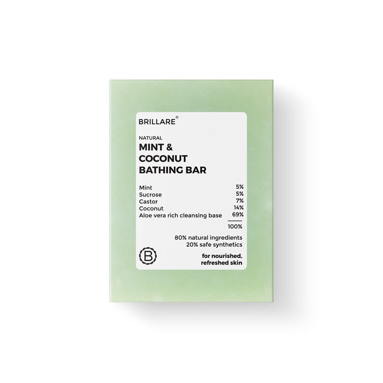 Brillare Mint & Coconut Bathing Bar, 75g - Buy from Indicrest