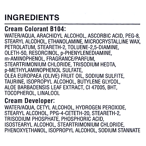 Mixing the color and developer cream of Bigen B104