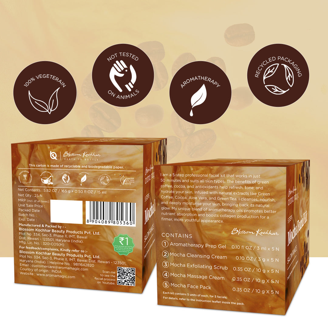 Aroma Magic Mocha Skin Rejuvenation Facial Kit For Dull & Dry Skin, 180g - Image 5 - Buy from Indicrest