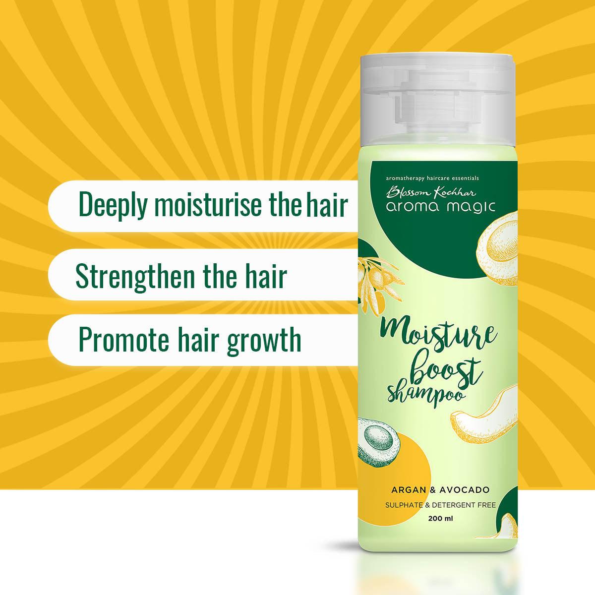 Aroma Magic Moisture Boost Shampoo For Dry & Damaged Hair, 200ml - Image 2 - Buy from Indicrest