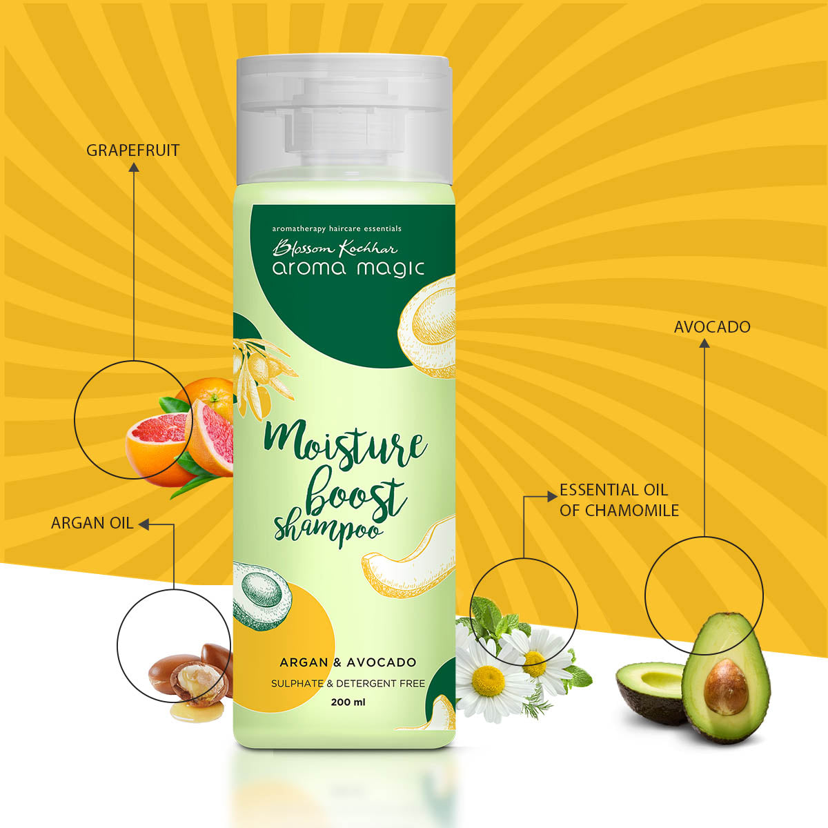 Aroma Magic Moisture Boost Shampoo For Dry & Damaged Hair, 200ml - Image 3 - Buy from Indicrest