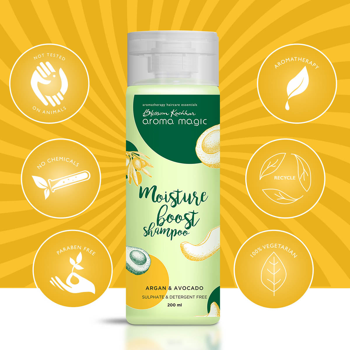 Aroma Magic Moisture Boost Shampoo For Dry & Damaged Hair, 200ml - Image 6 - Buy from Indicrest