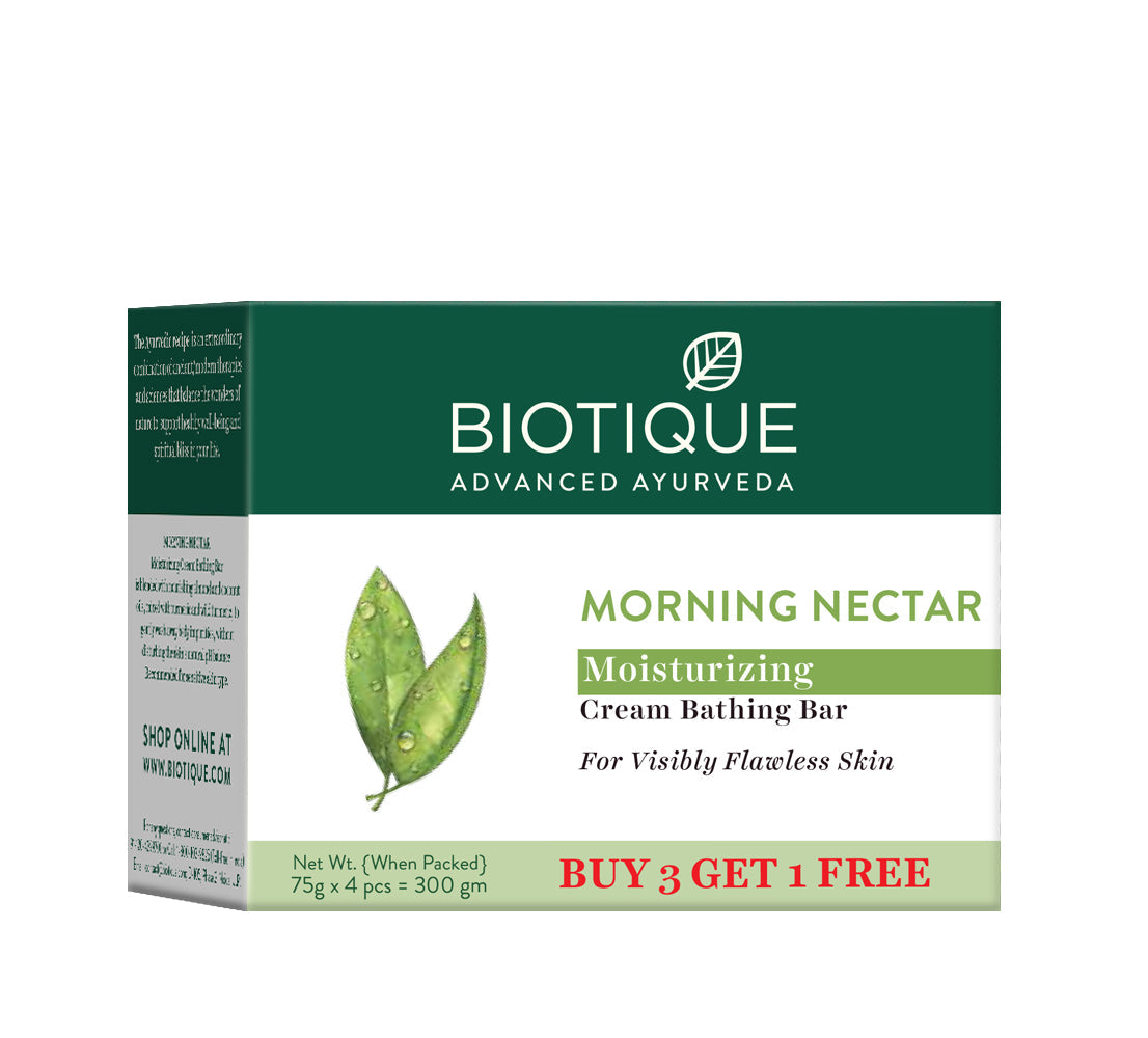Biotique Morning Nectar Moisturizing Cream Bathing Bar, 75g - Image 3 - Buy from Indicrest