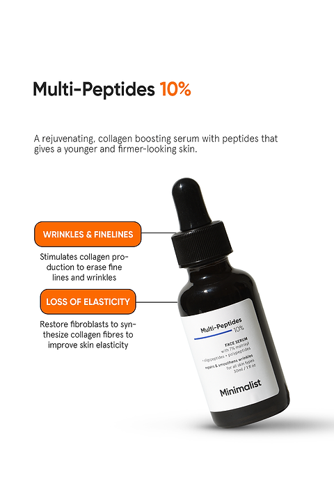 Minimalist Multi-Peptides 10% Face Serum For  Firmer, Younger Looking Skin, 30ml - Image 2 - Buy from Indicrest