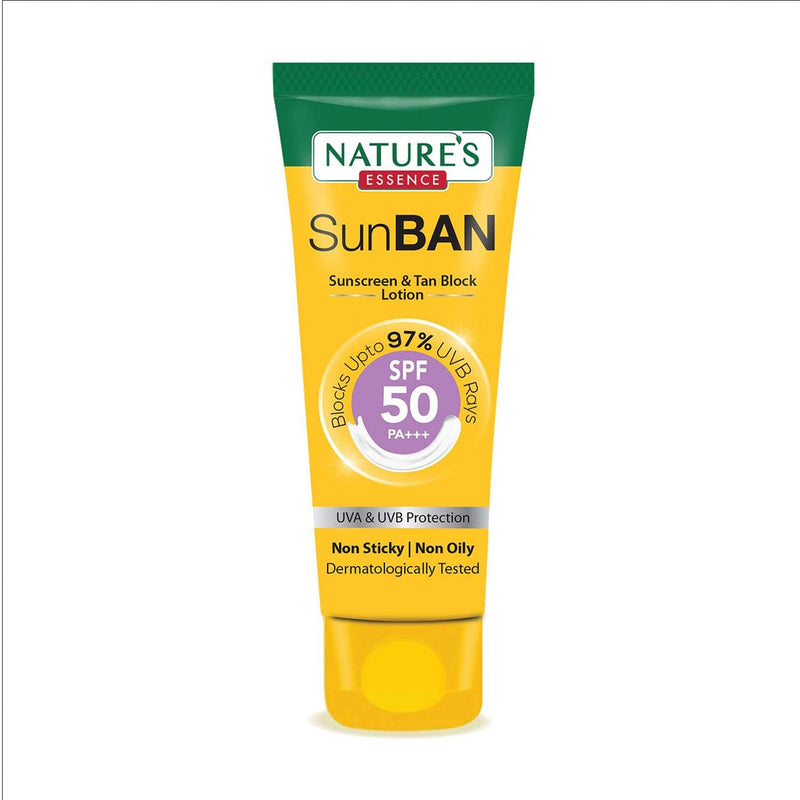 Nature's Essence Sunban Suncreen & Tan Block Lotion SPF 50 PA+++ | 60ml Buy at Indicrest