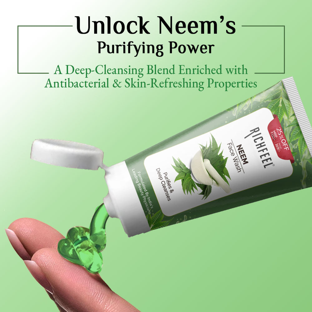 Richfeell Neem Face Wash 100g - Image 3 - Buy from Indicrest