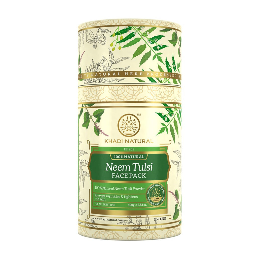 Khadi Natural Neem Tulsi Face Pack - 100gm - Buy from Indicrest