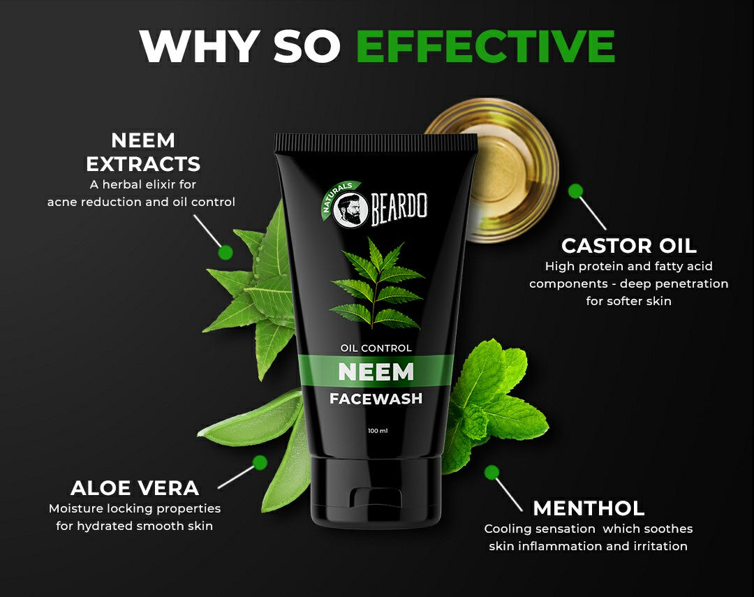 Beardo Neem Facewash for Men, 100ml - Image 7 - Buy from Indicrest