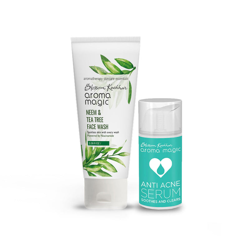 Aroma Magic Acne Prone Skin Combo - Neem & Tea Tree Face Wash | Anti Acne Serum, 150g - Buy from Indicrest