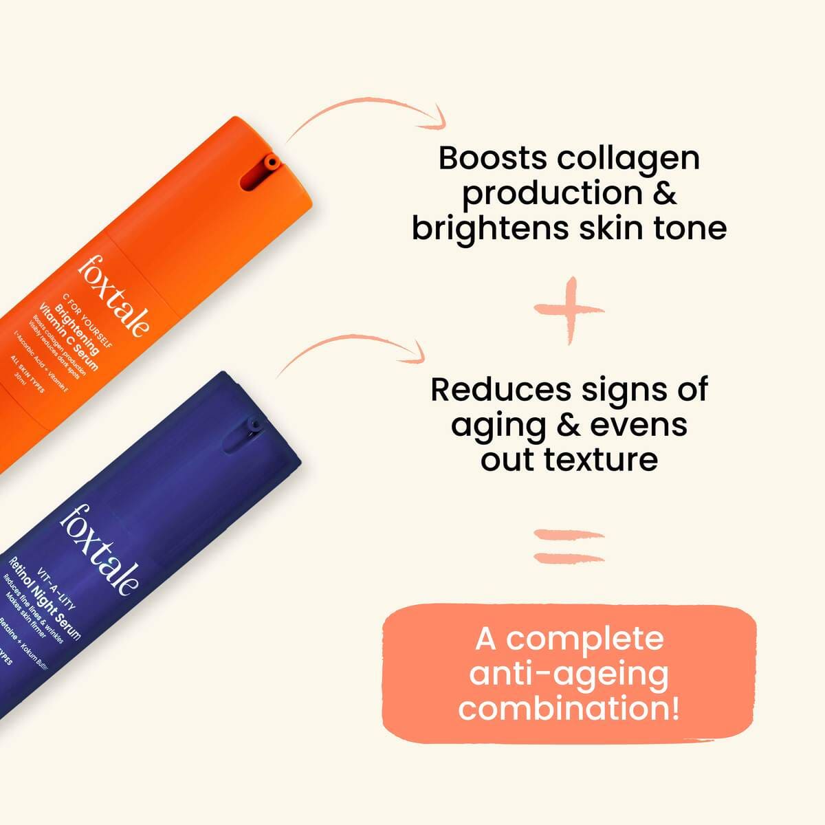 Foxtale 360° Age Protection Combo!! 0.15% Retinol Night Serum + Vitamin C Serum - Image 2 - Buy from Indicrest