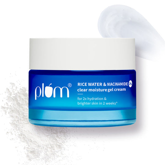 Plum 2% Niacinamide & Rice Water Brightening Gel Moisturizer | 2X Hydration | Brightens Skin In 2 Weeks | Non-Greasy, 25g Buy at Indicrest