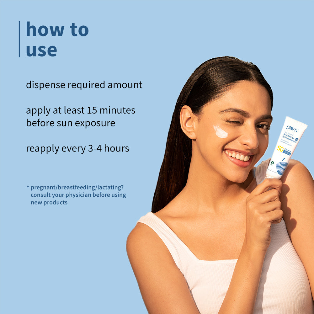 Plum 2% Niacinamide & Rice Water SPF 50 PA++++ Brightening Sunscreen | 3X Tan Reduction | 4-Hr Water Resistant | Dermat-Tested | No White Cast, 80g