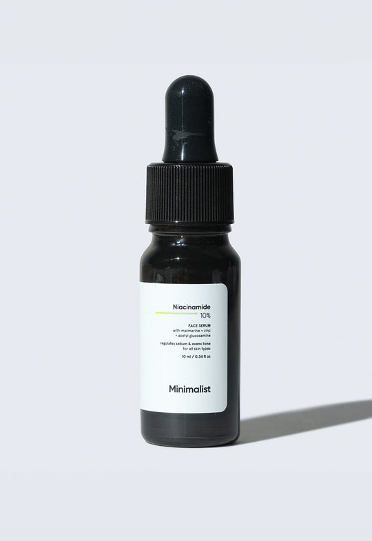 Minimalist Niacinamide 10% Face Serum For  reducing sebum &amp; pores, and even skin tone, 10ml - Buy from Indicrest