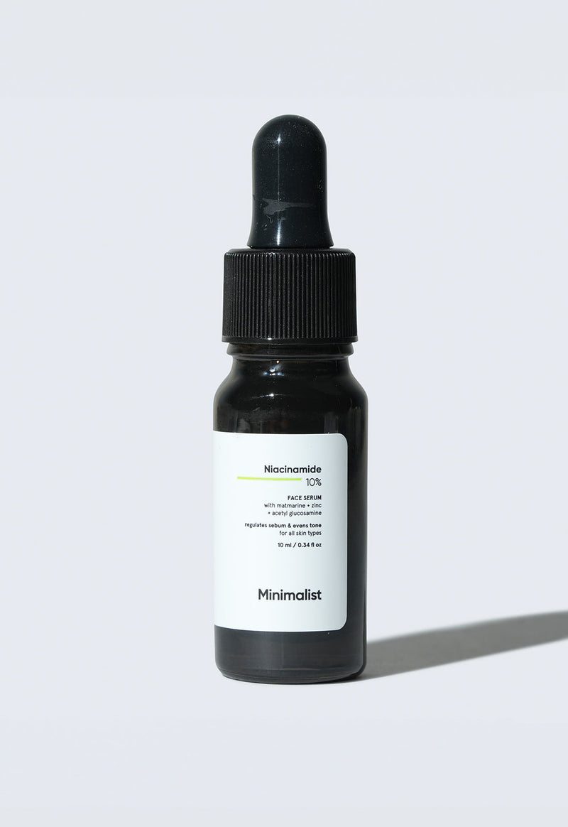 Minimalist Niacinamide 10% Face Serum For  reducing sebum &amp; pores, and even skin tone, 10ml - Buy from Indicrest