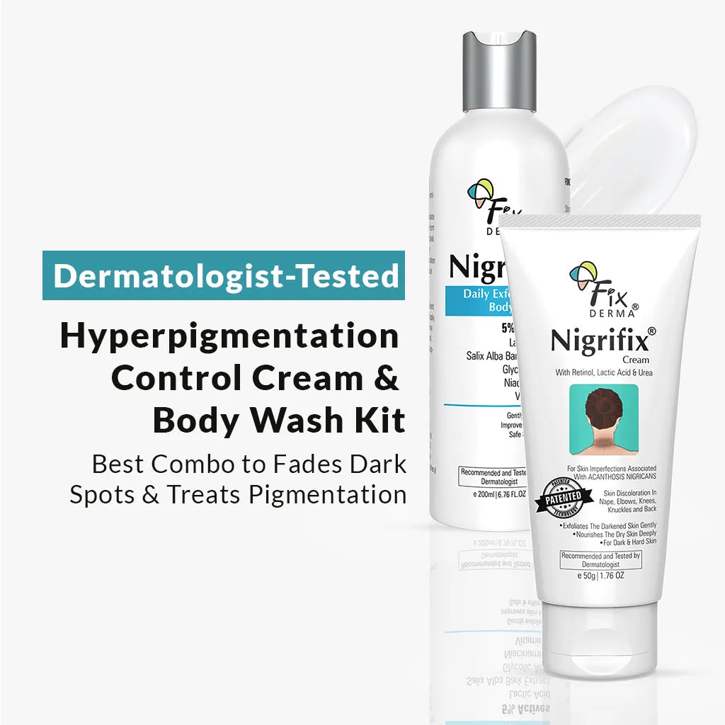 Fixderma Nigrifix Hyperpigmentation Control Cream & Body Wash Kit for Neck, Underarms & Knees, Cream 50g + Body Wash 200ml - Buy from Indicrest