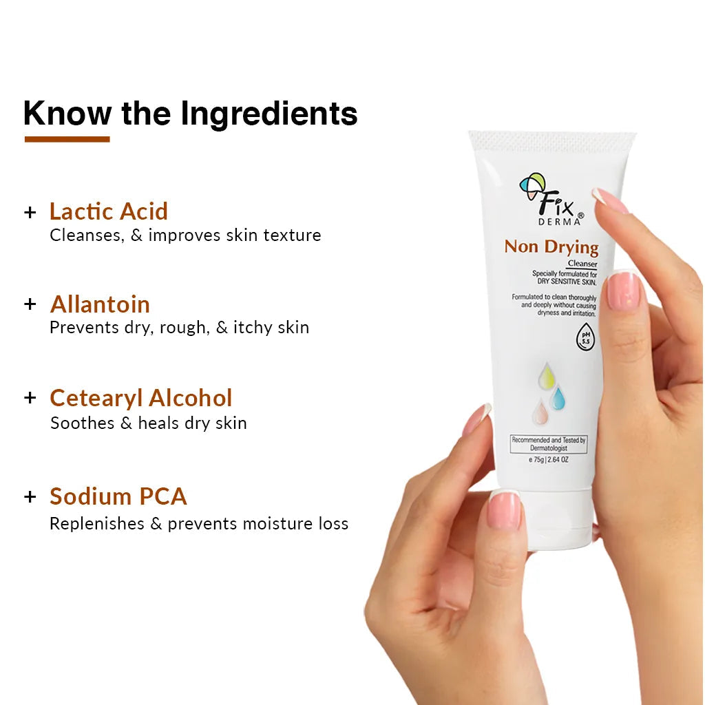 Fixderma Non-Drying Cleanser - Face wash for Dry Skin | A pH-Balanced Solution for Gentle yet Effective Cleansing, 60g - Image 5 - Buy from Indicrest