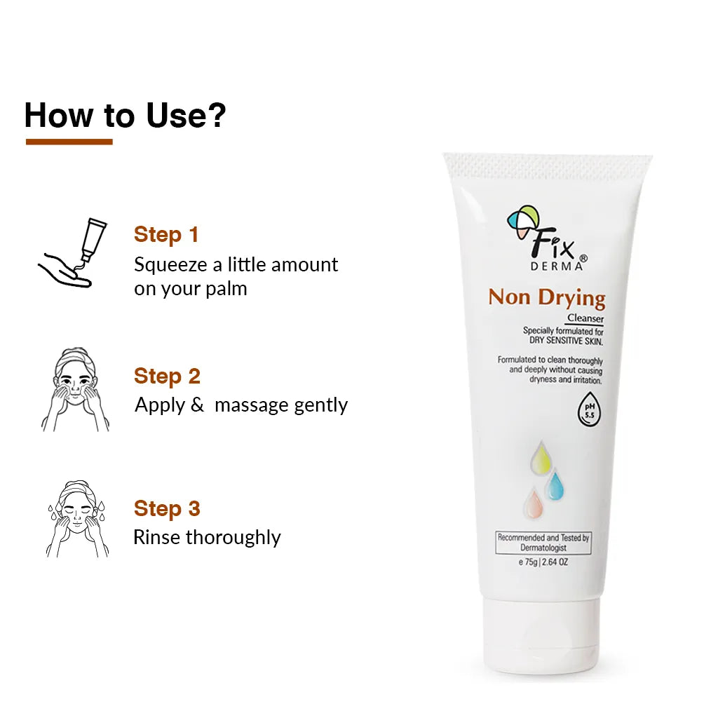 Fixderma Non-Drying Cleanser - Face wash for Dry Skin | A pH-Balanced Solution for Gentle yet Effective Cleansing, 60g - Image 6 - Buy from Indicrest