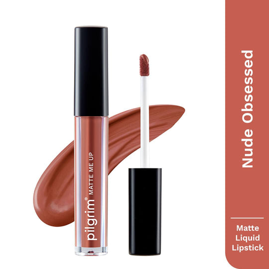 Pilgrim Matte Me Up Liquid Lipstick - Nude Obsessed, 3ml - Buy from Indicrest