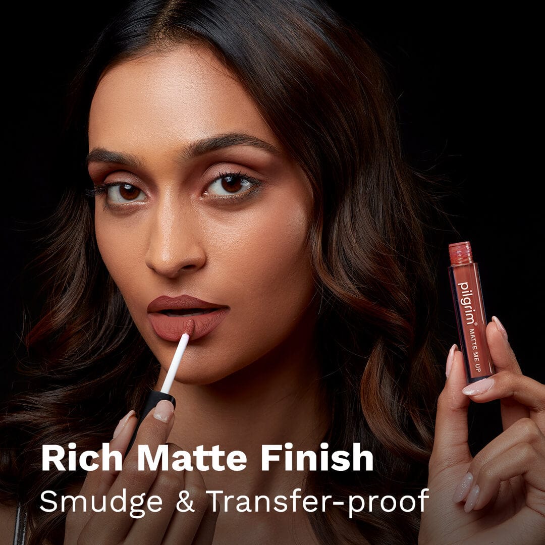 pilgrim matte me up liquid lipstick nude obsessed 04   Image 3   Buy from Indicrest
