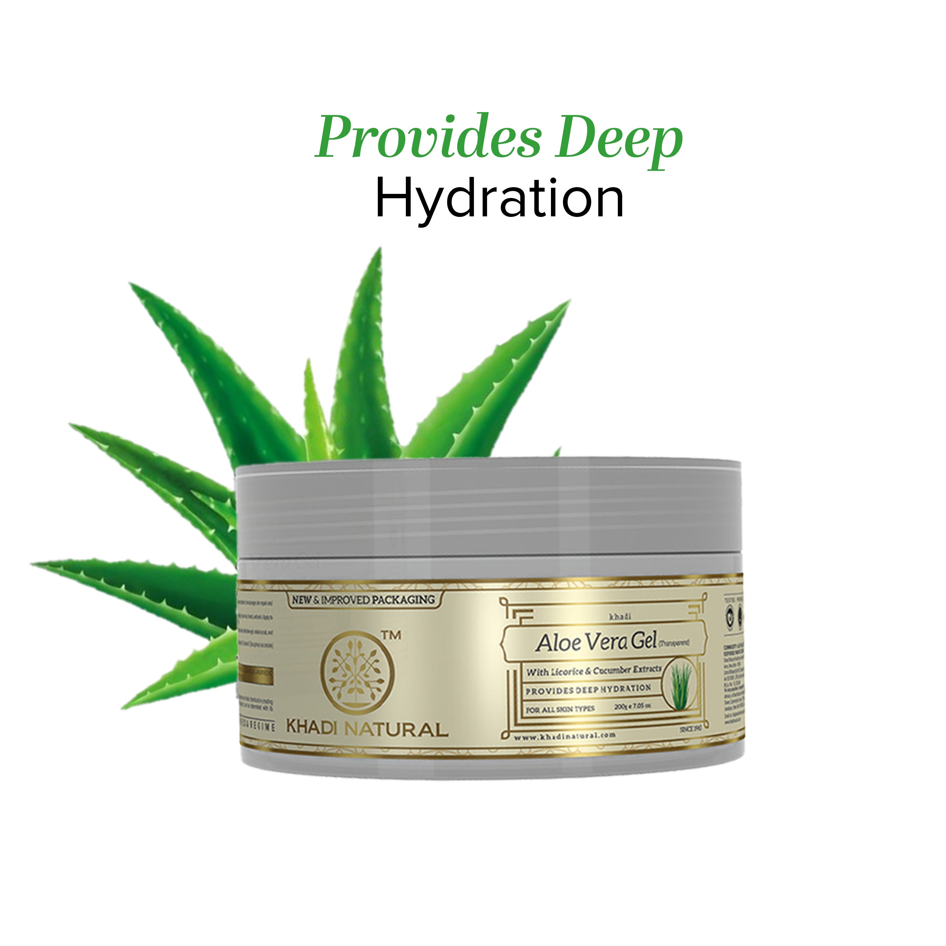 Khadi Natural Aloevera Gel with Liqorice & Cucumber Extracts - 200gm - Image 5 - Buy from Indicrest