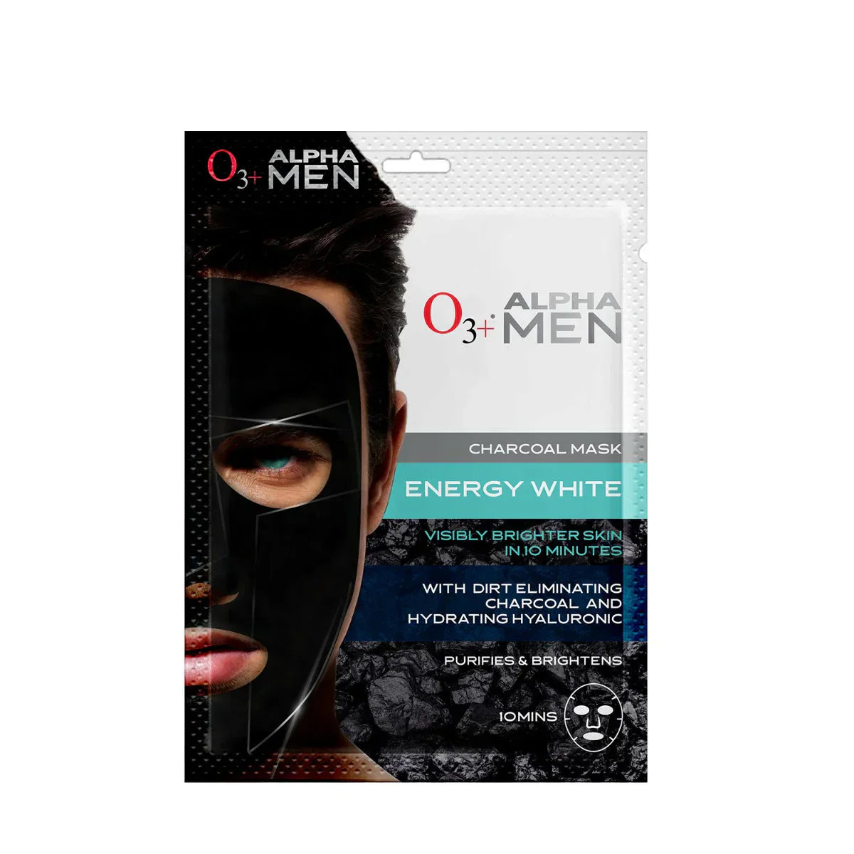 O3+ Alpha Men Face Sheet Mask Charcoal - Indicrest