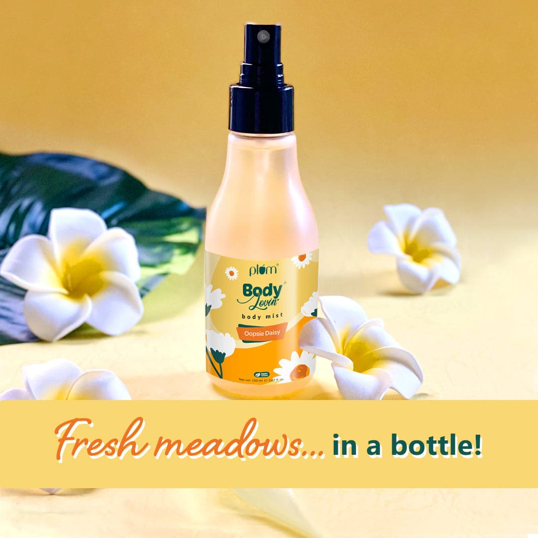 Plum Oopsie Daisy Body Mist by Plum BodyLovin' | Long Lasting | Travel-Friendly | Citrusy-Floral Fragrance | Perfume Body Spray, 150ml