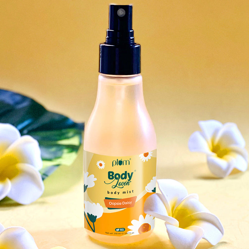Plum Oopsie Daisy Body Mist by Plum BodyLovin' | Long Lasting | Travel-Friendly | Citrusy-Floral Fragrance | Perfume Body Spray, 150ml Buy at Indicrest