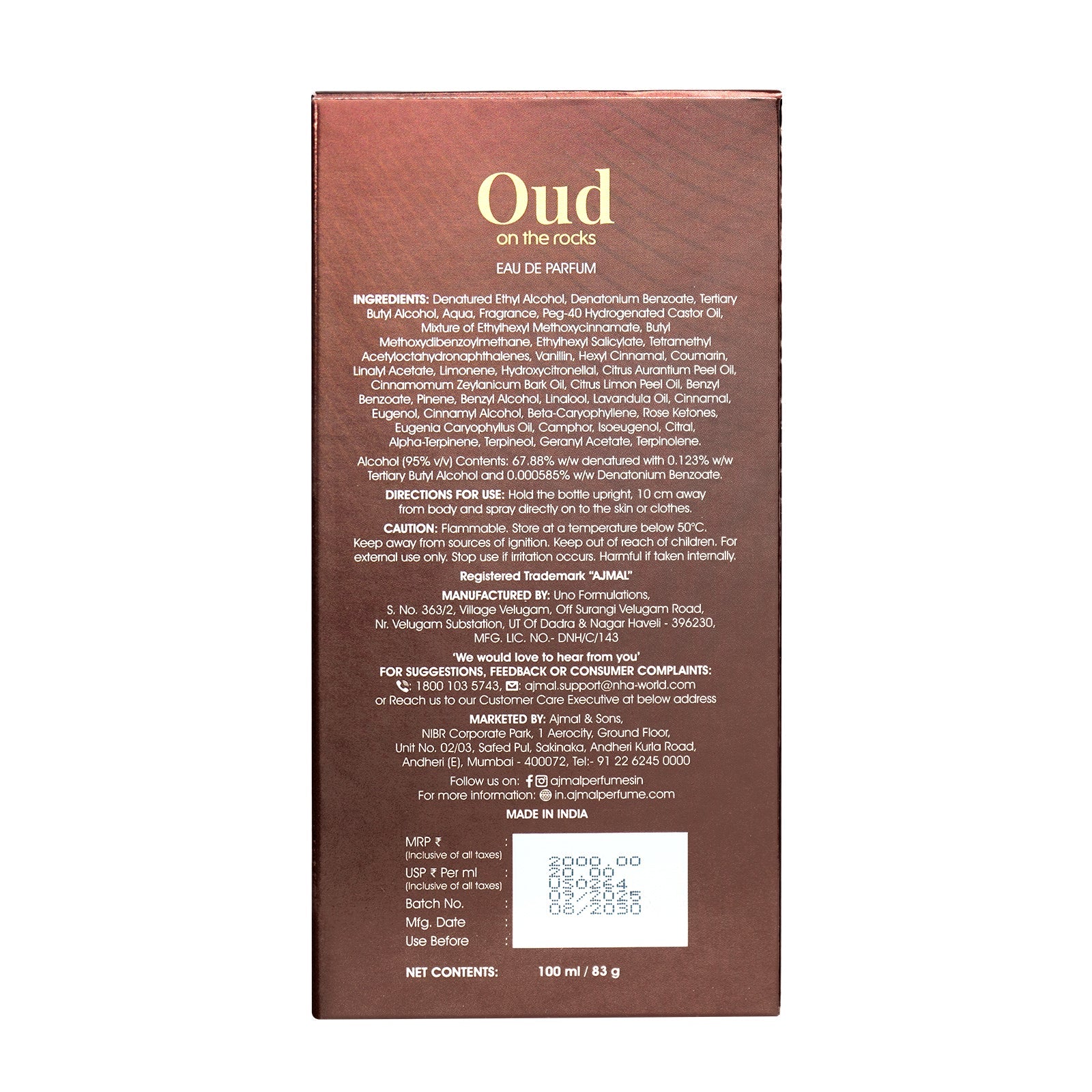Oud on the Rocks Perfume 100 ML for Men and Women - Image 6 - Buy from Indicrest
