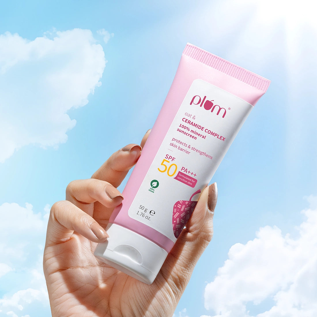 Plum Plum Oat & Ceramide Complex 100% Mineral Sunscreen 50g