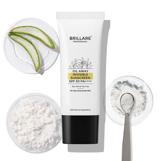 Brillare Oil Away Invisible Sunscreen with SPF50, 50g - Buy from Indicrest