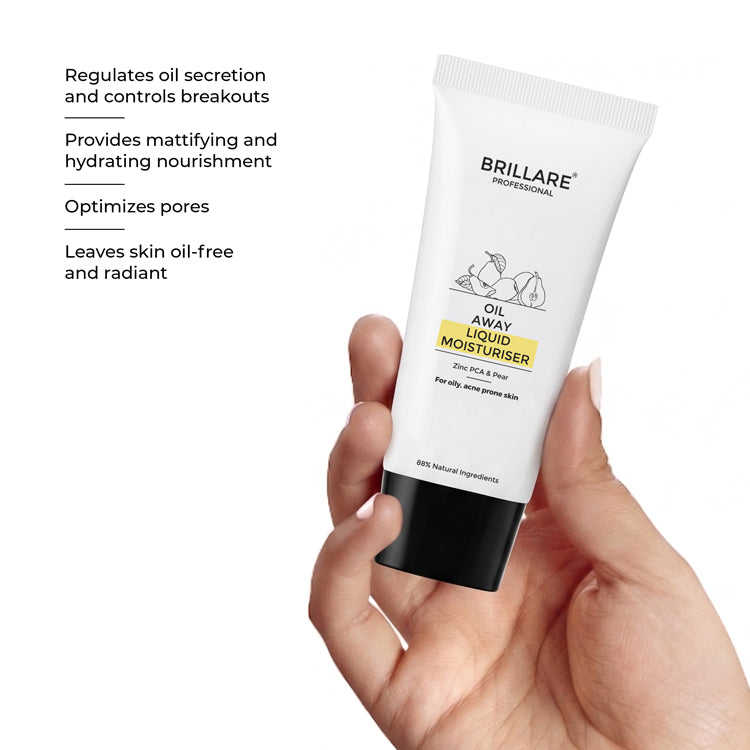 Brillare Oil Away Moisturiser For Oily, Acne Prone Skin, 50ml - Image 3 - Buy from Indicrest