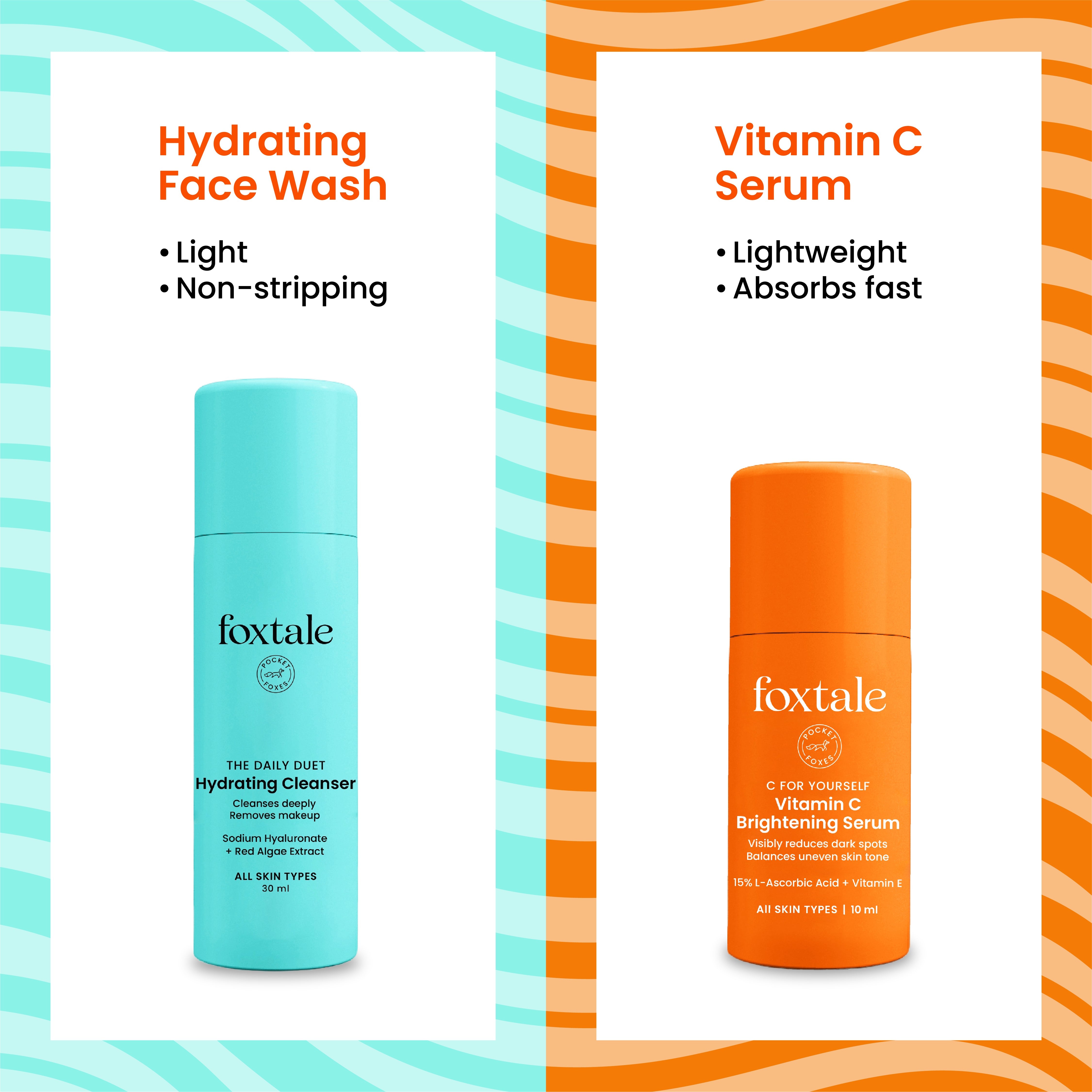 Foxtale On the Glow Travel Kit Hydrating Face Wash + Vitamin C + Super Glow Moisturizer + Glow Sunscreen + Travel Pouch - Image 7 - Buy from Indicrest