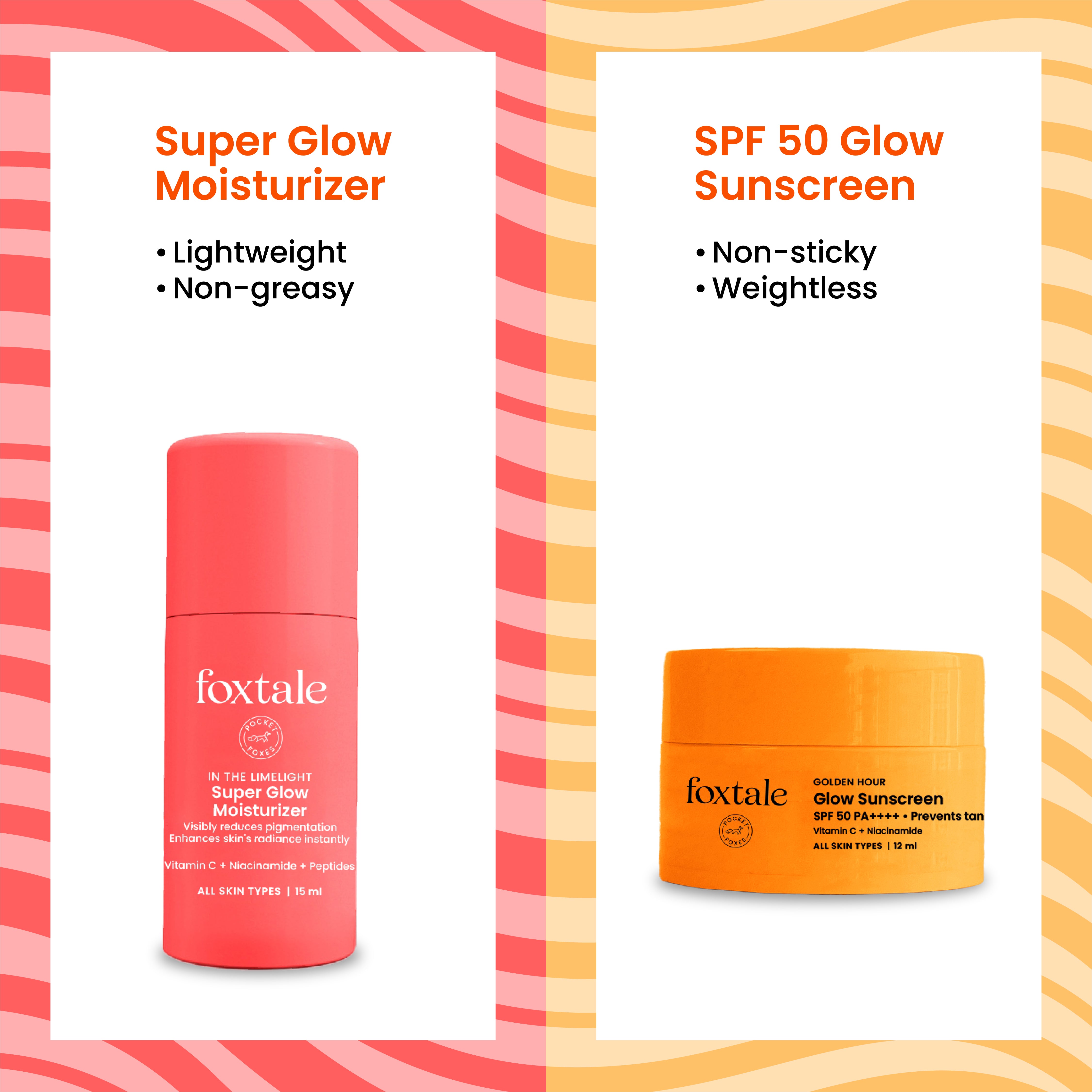 Foxtale On the Glow Travel Kit Hydrating Face Wash + Vitamin C + Super Glow Moisturizer + Glow Sunscreen + Travel Pouch - Image 8 - Buy from Indicrest