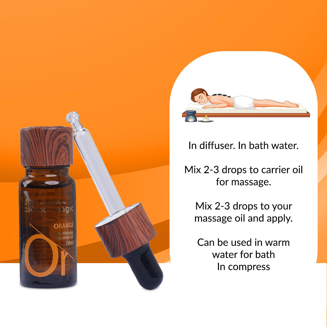 Aroma Magic Orange Essential Oil - Refreshes Mood & Improves Digestion, 10ml - Image 5 - Buy from Indicrest