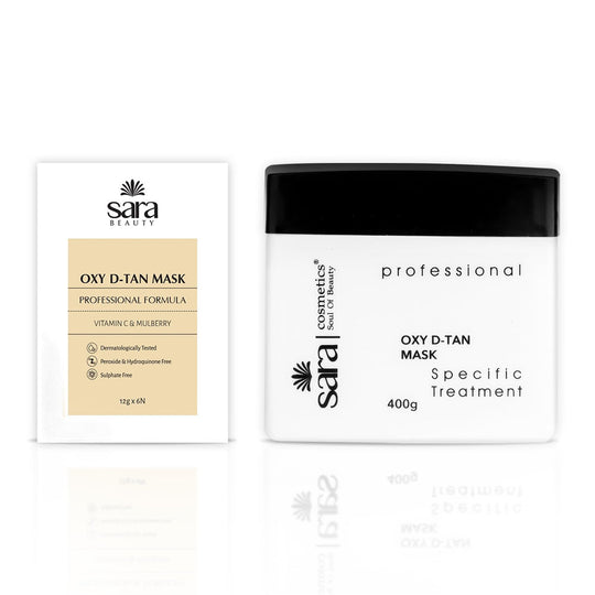 Sara Oxy D-TAN Mask for Tan Removal and Skin Tone Correction for Oily and Blemish Prone Skin, D-tan for Men and Women, 472g - Buy from Indicrest
