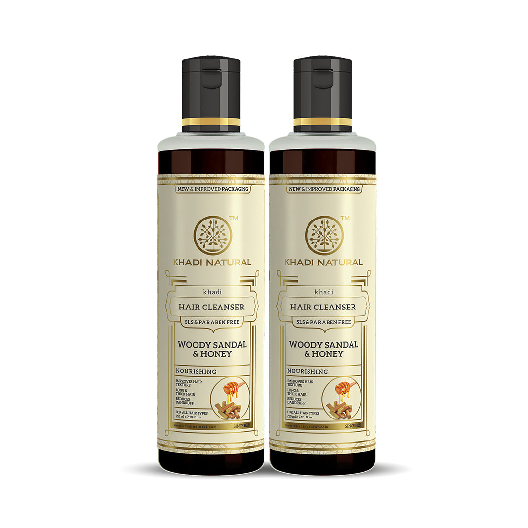 Khadi Natural Shikakai & Honey Cleanser Combo SLS & Paraben Free Pack of 2 - 210ml Each Sale - Buy from Indicrest