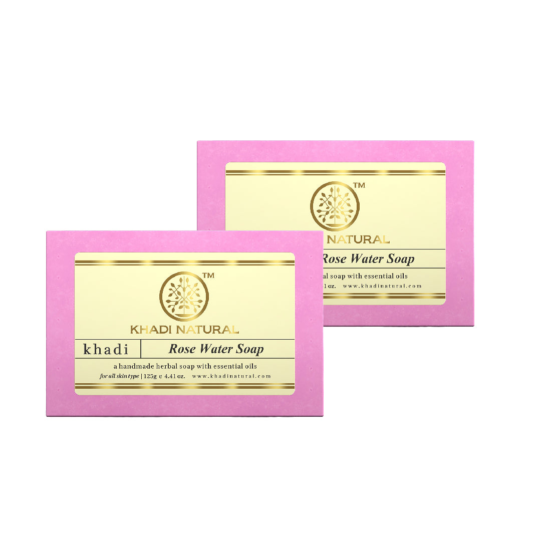 Khadi Natural Herbal Rose Water Soap - 125gm - Image 10 - Buy from Indicrest