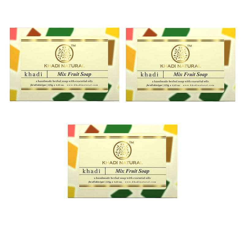 Khadi Natural Mix Fruit Soap Combo Pack Of 3 – 125gm Each - Buy from Indicrest