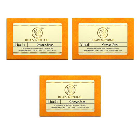 Khadi Natural Orange Soap Combo Pack Of 3 – 125gm Each - Buy from Indicrest