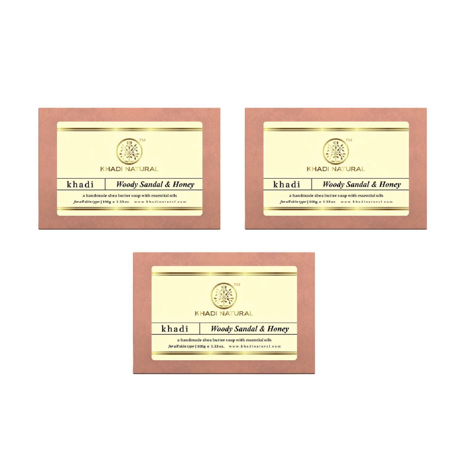 Khadi Natural Woody Sandal & Honey Soap - 100gm - Image 7 - Buy from Indicrest