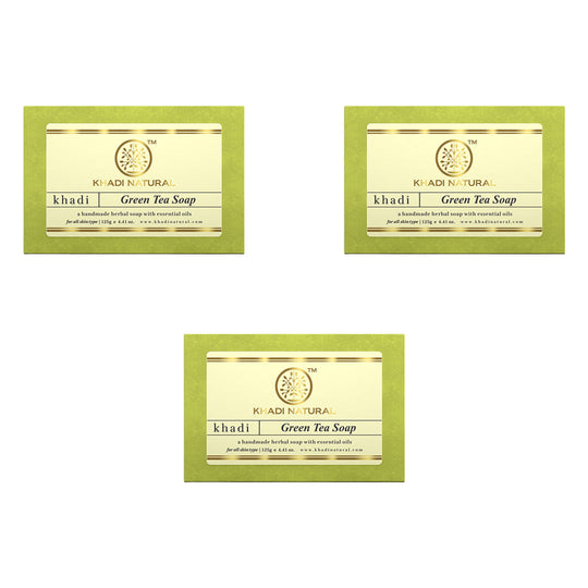 Khadi Natural Green Tea Soap Combo Pack Of 3 – 125gm Each - Buy from Indicrest