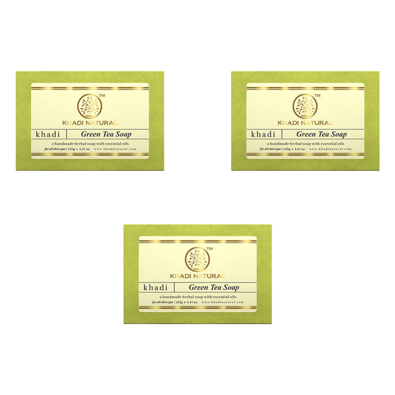 Khadi Natural Green Tea Soap Combo Pack Of 3 – 125gm Each - Buy from Indicrest