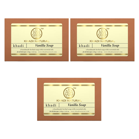 Khadi Natural Vanilla Soap Combo Pack Of 3 – 125gm Each - Buy from Indicrest